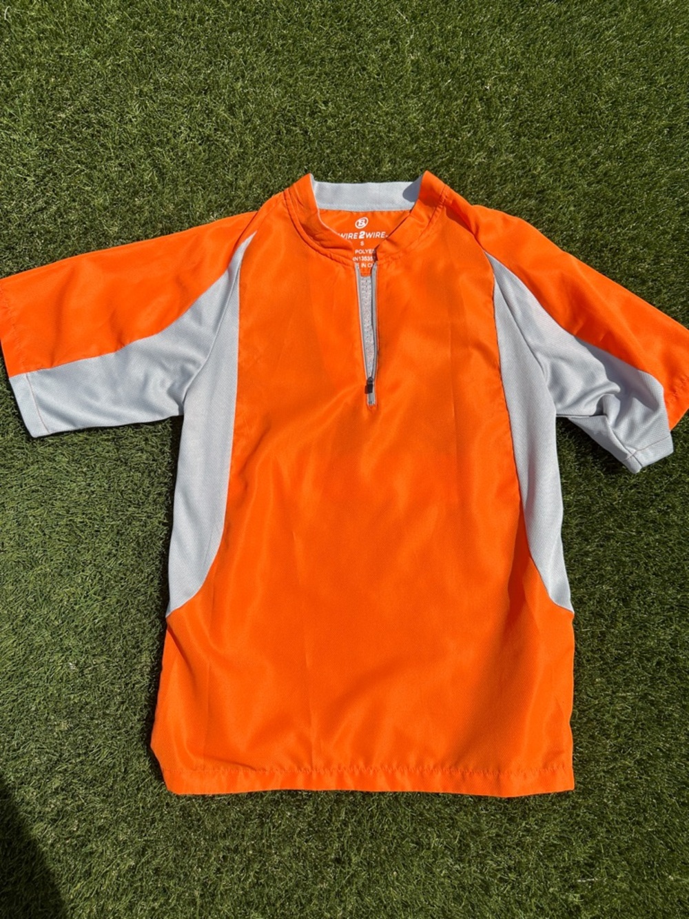 Baseball Orange & Gray Kids' Active Jersey Shirt